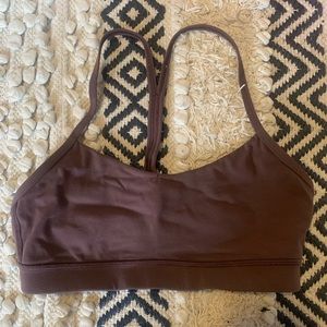 Lululemon Nulu Flow Y Bra - Medium Purple/Dark Mauve - Size 8